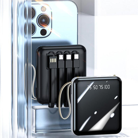 Mini banque d'alimentation portable 20 000 mAh avec câbles intégrés 1
