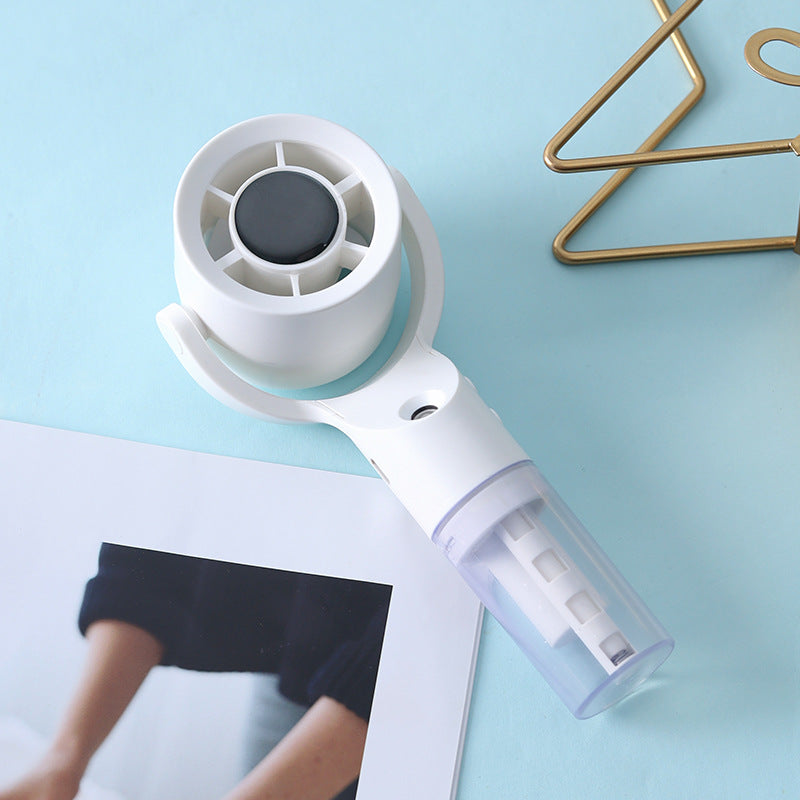 Mini ventilateur portable multifonction avec pulvérisateur rafraîchissant 0