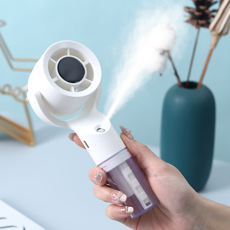 Mini ventilateur portable multifonction avec pulvérisateur rafraîchissant 3