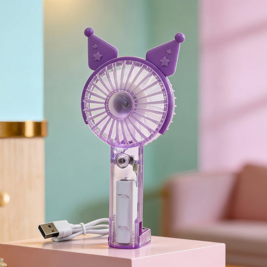 Mini ventilateur portable rechargeable USB unisexe avec support pliable et embouts amovibles 10