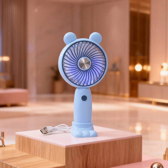 Mini ventilateur portable rechargeable USB unisexe avec support pliable et embouts amovibles 11