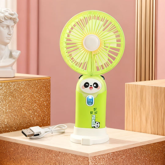 Mini ventilateur portable rechargeable USB unisexe avec support pliable et embouts amovibles 6