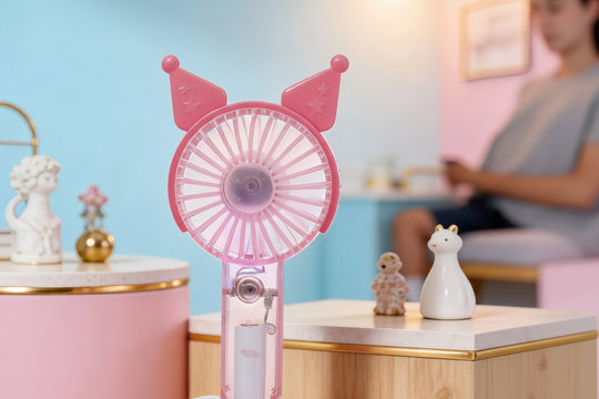 Mini ventilateur portable rechargeable USB unisexe avec support pliable et embouts amovibles 7