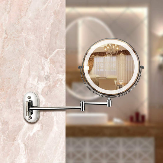 Miroir Coiffeuse Lumineux LED Rechargeable avec Grossissement 5x et 10x pour Maquillage 1