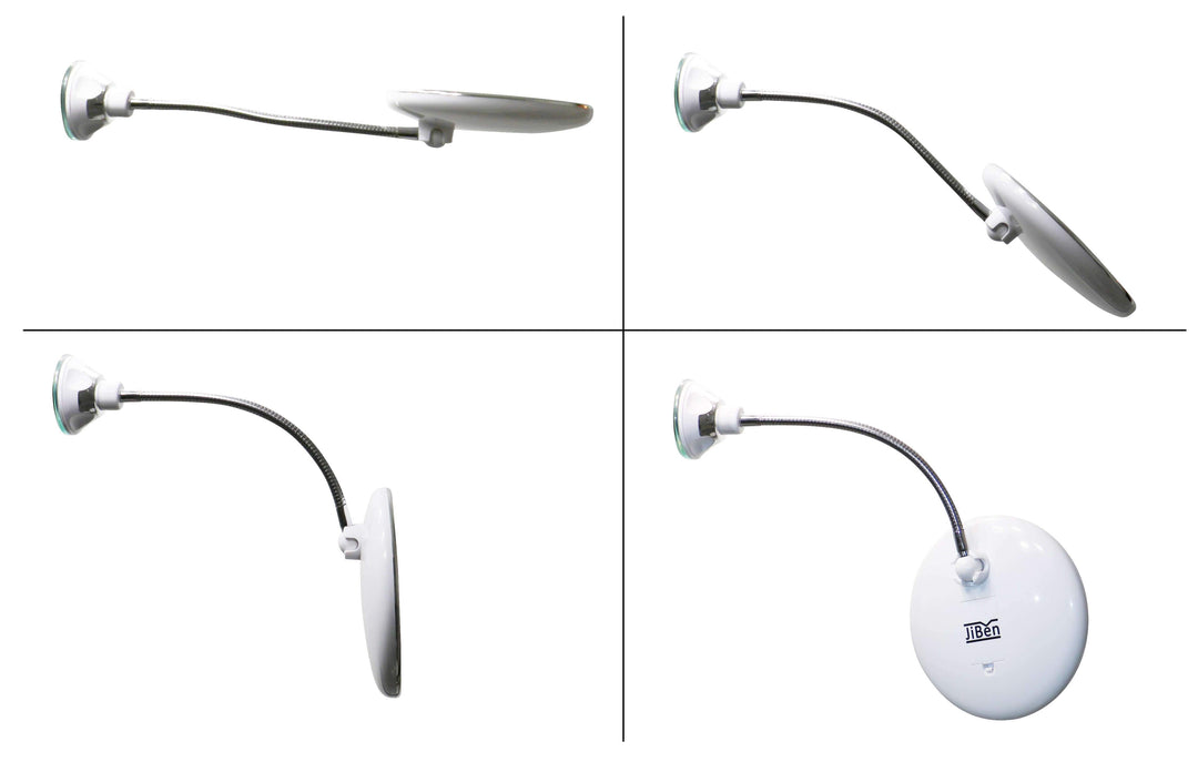 Miroir Maquillage Lumineux LED Col de Cygne Réglable 10x 4