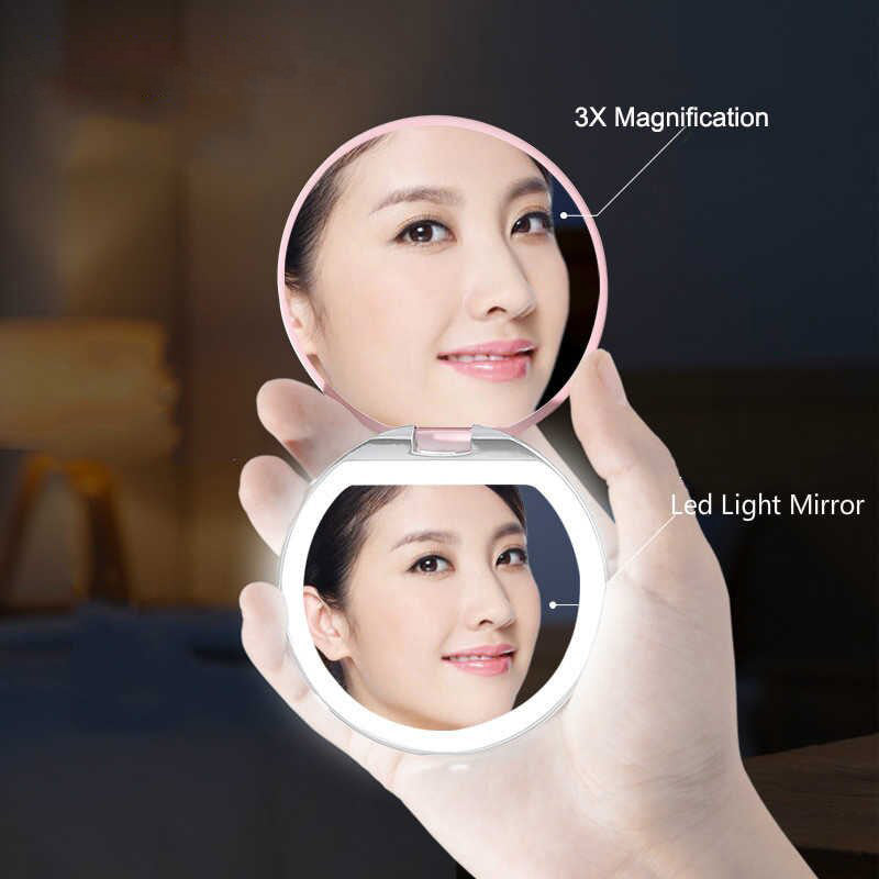 Miroir Portable LED Pratique Avec Éclairage Intégré 8