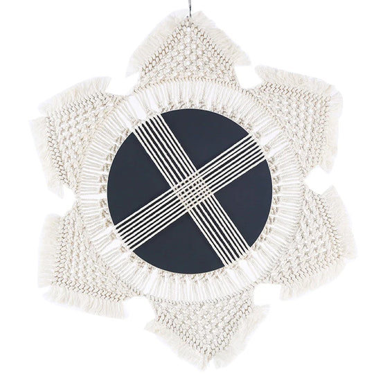 Miroir mural décoratif style macramé pour intérieur 4