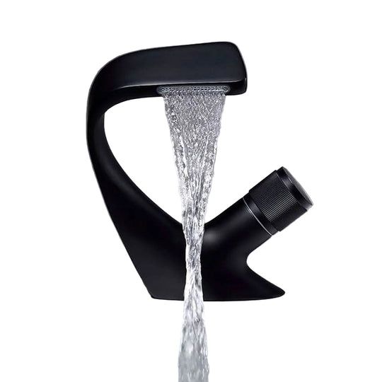 Mitigeur Salle de Bain Moderne à Bec Cascade pour Lavabo 0