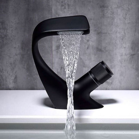 Mitigeur Salle de Bain Moderne à Bec Cascade pour Lavabo 1