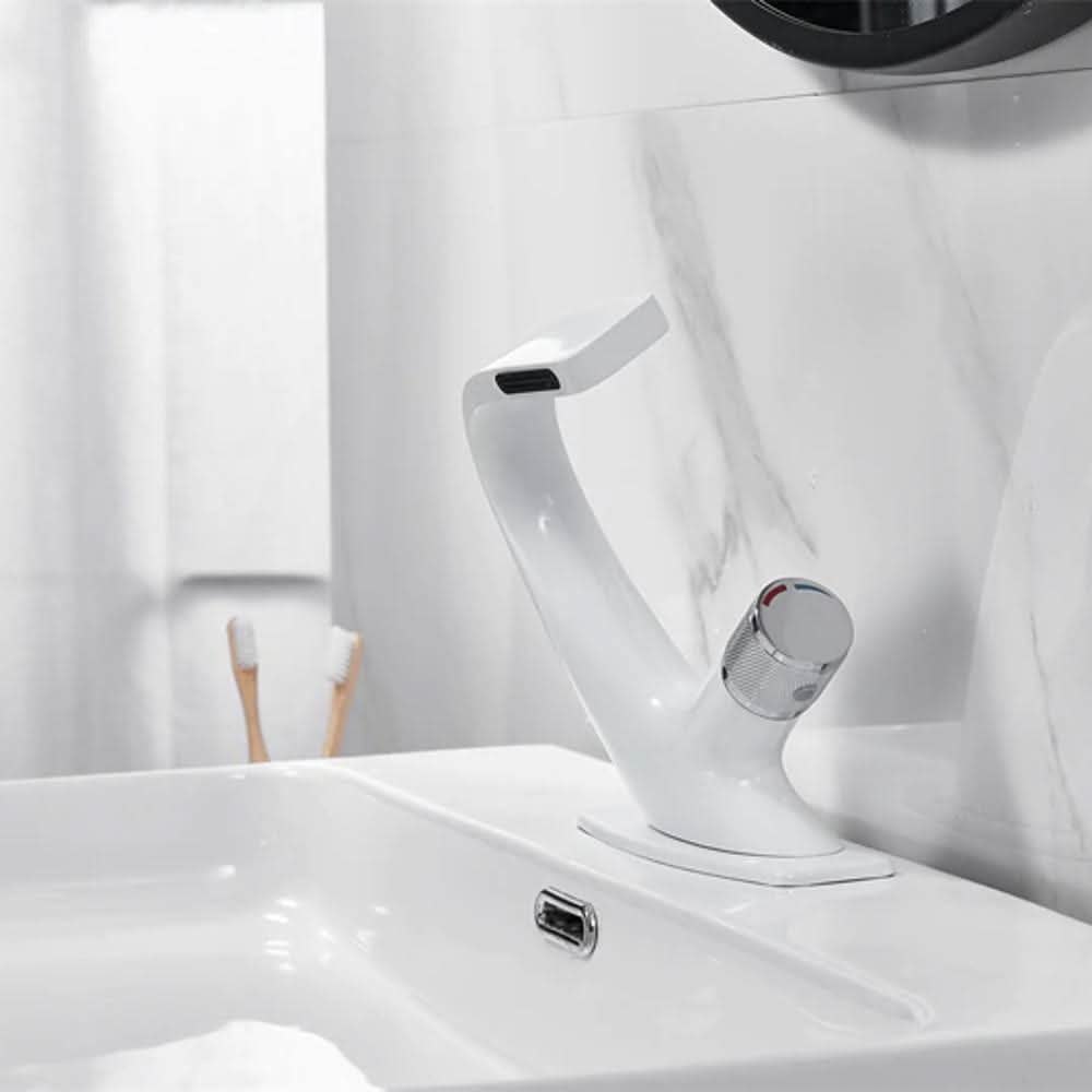 Mitigeur Salle de Bain Moderne à Bec Cascade pour Lavabo 10