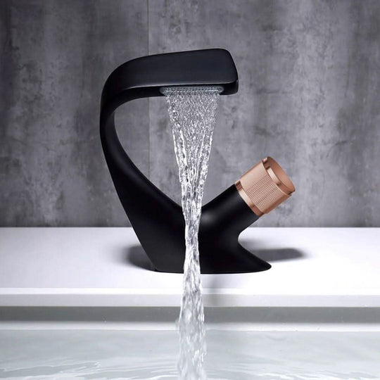 Mitigeur Salle de Bain Moderne à Bec Cascade pour Lavabo 2