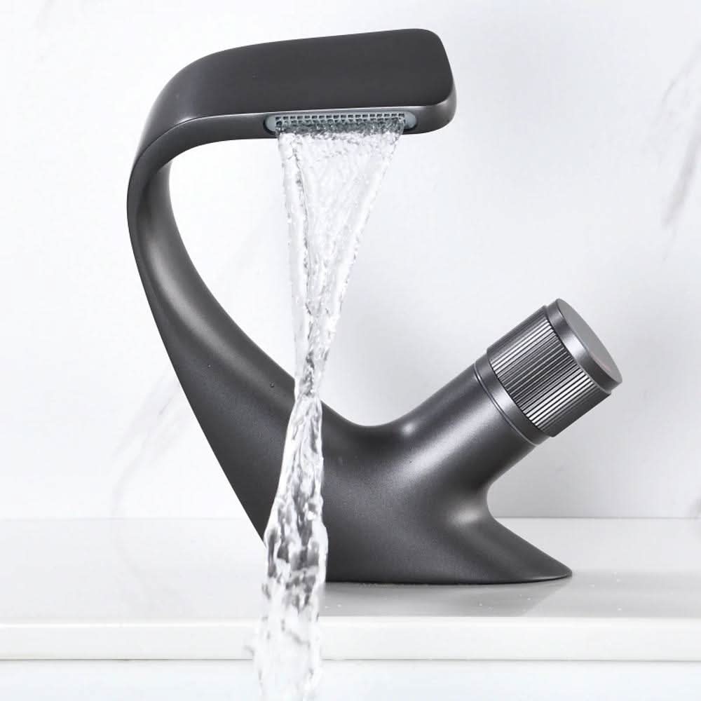 Mitigeur Salle de Bain Moderne à Bec Cascade pour Lavabo 3