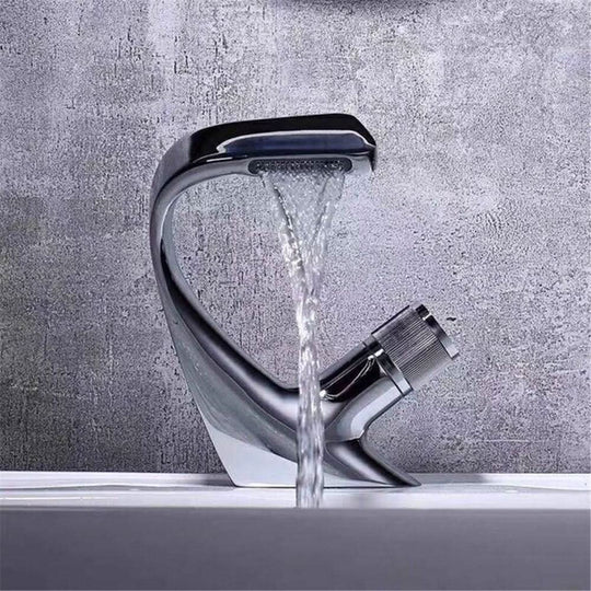 Mitigeur Salle de Bain Moderne à Bec Cascade pour Lavabo 4