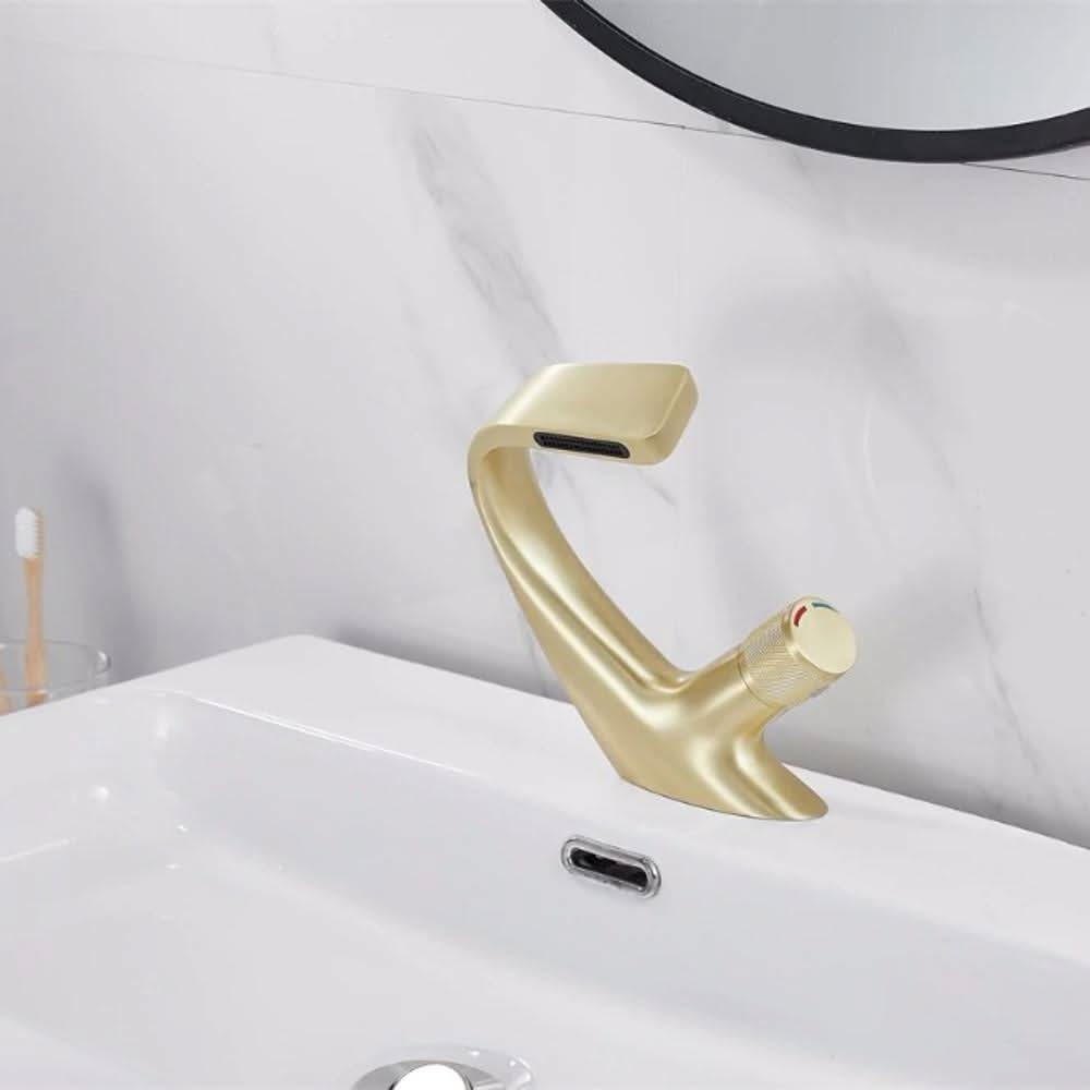 Mitigeur Salle de Bain Moderne à Bec Cascade pour Lavabo 6