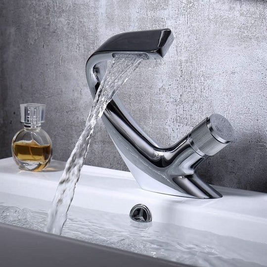Mitigeur Salle de Bain Moderne à Bec Cascade pour Lavabo 9