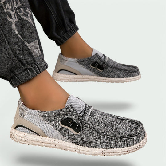 Mocassins Décontractés pour Hommes en Toile avec Lacets Décoratifs 0