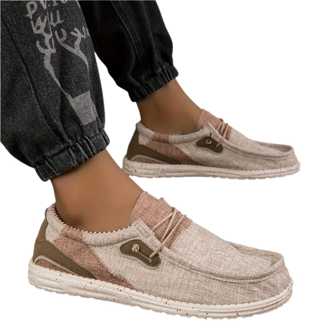 Mocassins Décontractés pour Hommes en Toile avec Lacets Décoratifs 1