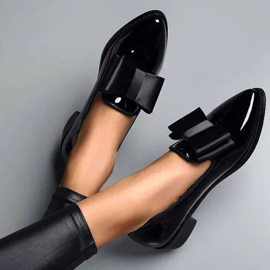 Mocassins Femmes Chic avec Noeud Décoratif et Bout Pointu 2