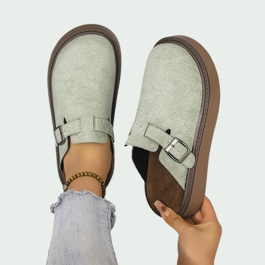 Mocassins Femmes Rétro Cuir PU Semelle Caoutchouc 4