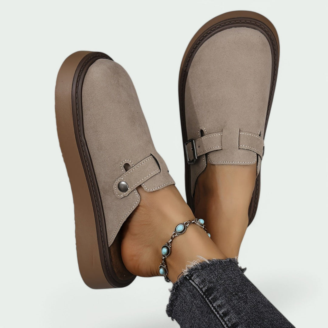 Mocassins Femmes Rétro Cuir PU Semelle Caoutchouc 7