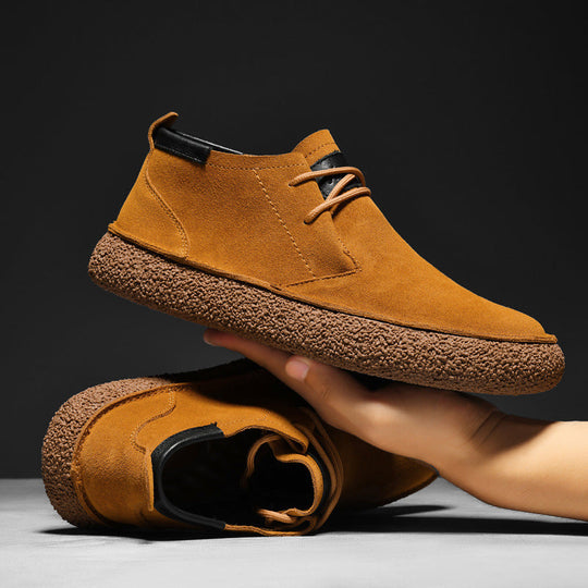Mocassins Mi-Hauts pour Hommes avec Semelle Texturée et Détail à Lacets 0