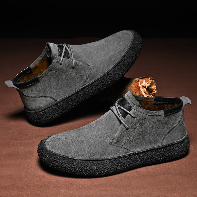 Mocassins Mi-Hauts pour Hommes avec Semelle Texturée et Détail à Lacets 2