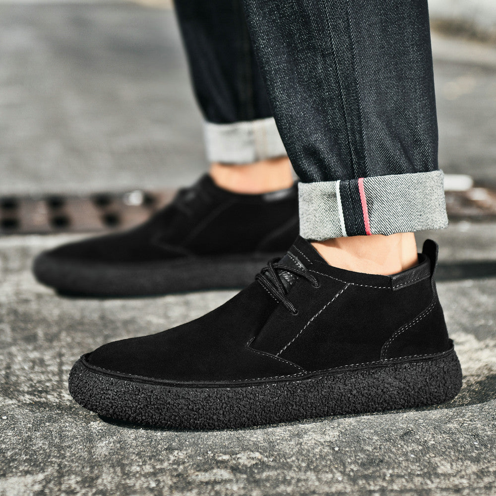 Mocassins Mi-Hauts pour Hommes avec Semelle Texturée et Détail à Lacets 4