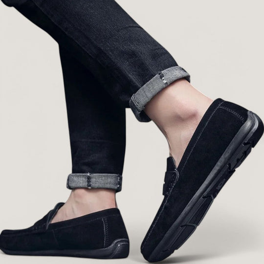 Mocassins Pour Hommes En Daim Antidérapants Design Intemporel 4