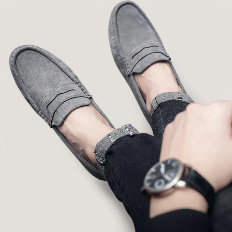 Mocassins Pour Hommes En Daim Antidérapants Design Intemporel 5
