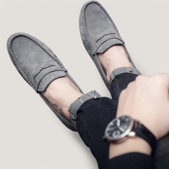 Mocassins Pour Hommes En Daim Antidérapants Design Intemporel 5