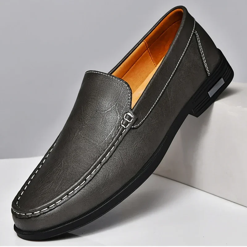 Mocassins pour hommes en cuir italien classique 10