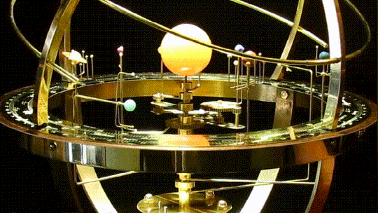 Modèle Grand Orrery Solaire Planètes et Lunes en Pierre Semi-Précieuse 2