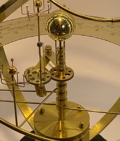 Modèle Grand Orrery Solaire Planètes et Lunes en Pierre Semi-Précieuse 4