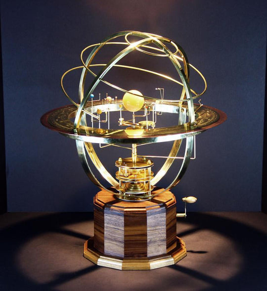 Modèle Grand Orrery Solaire Planètes et Lunes en Pierre Semi-Précieuse 6