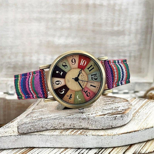 Montre Femme Design Unique Multicolore Tressée 5