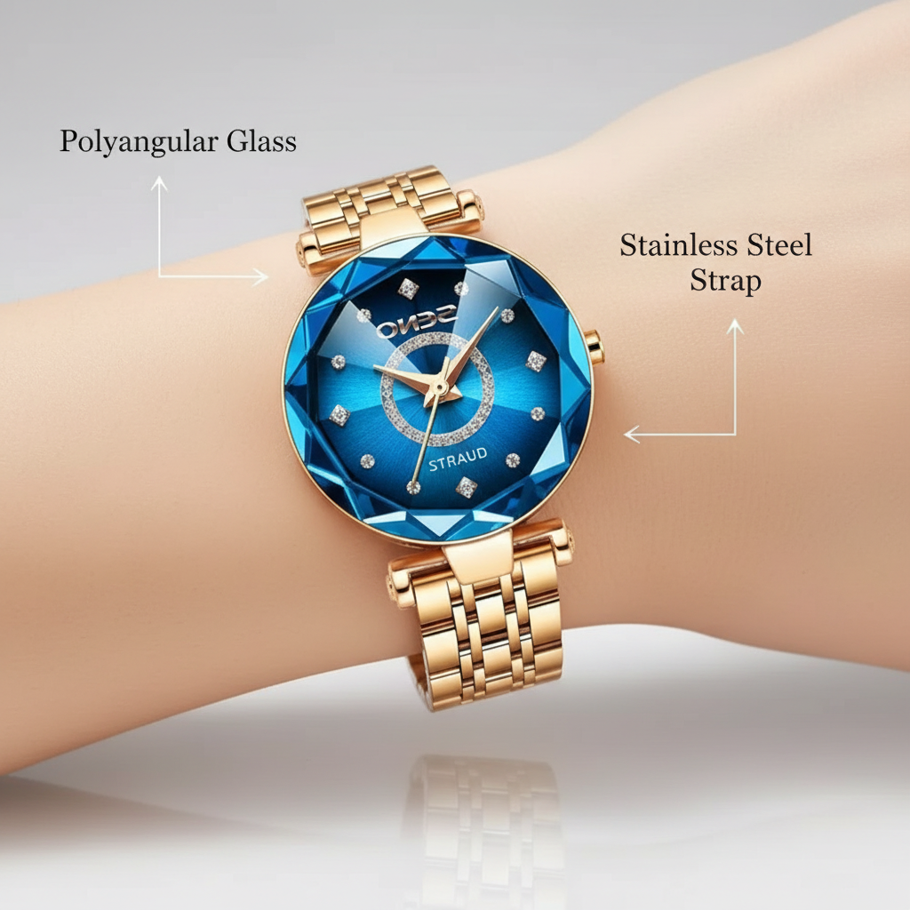 Montre Femme Étoilée en Acier Inoxydable 1