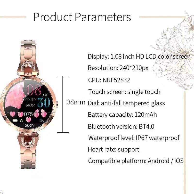 Montre Intelligente Femme Étanche Multifonctionnelle Moderne 1