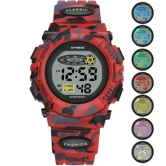 Montre Numérique Pour Enfants Colorée Étanche 0