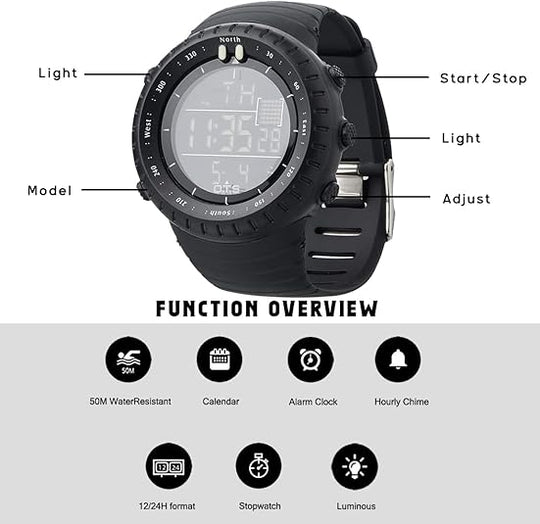 Montre de Sport Numérique Tactique pour Hommes 1