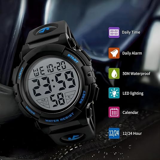 Montre de Sport Numérique pour Hommes Style Militaire 2