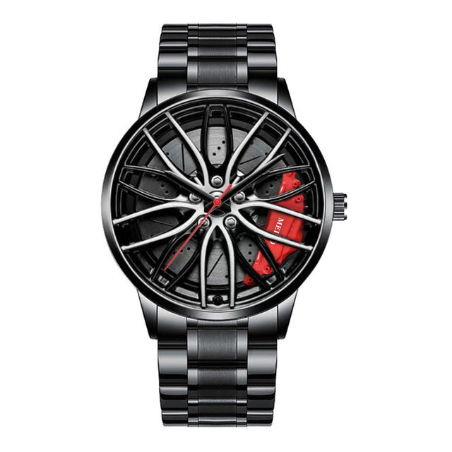 Montre pour hommes style voiture de course 0