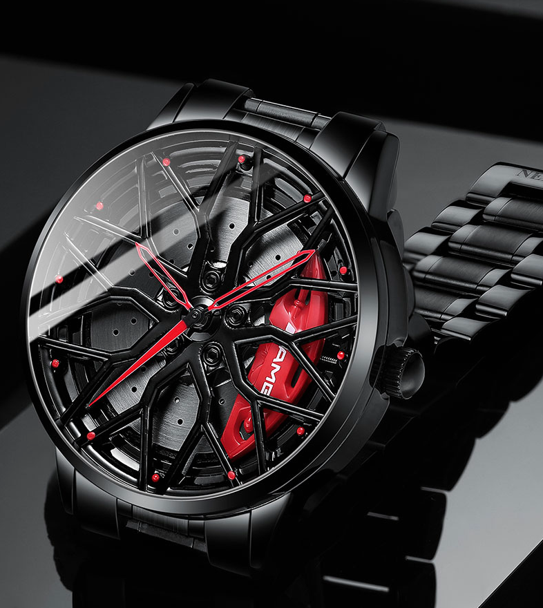 Montre pour hommes style voiture de course 1