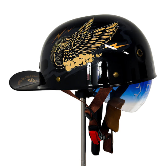 Casque de moto style casquette de baseball homologué ECE et DOT