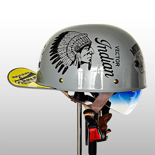 Casque de moto style casquette de baseball homologué ECE et DOT