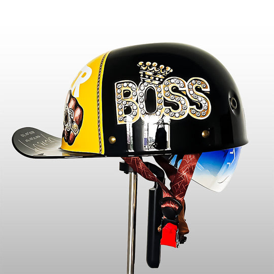Casque de moto style casquette de baseball homologué ECE et DOT
