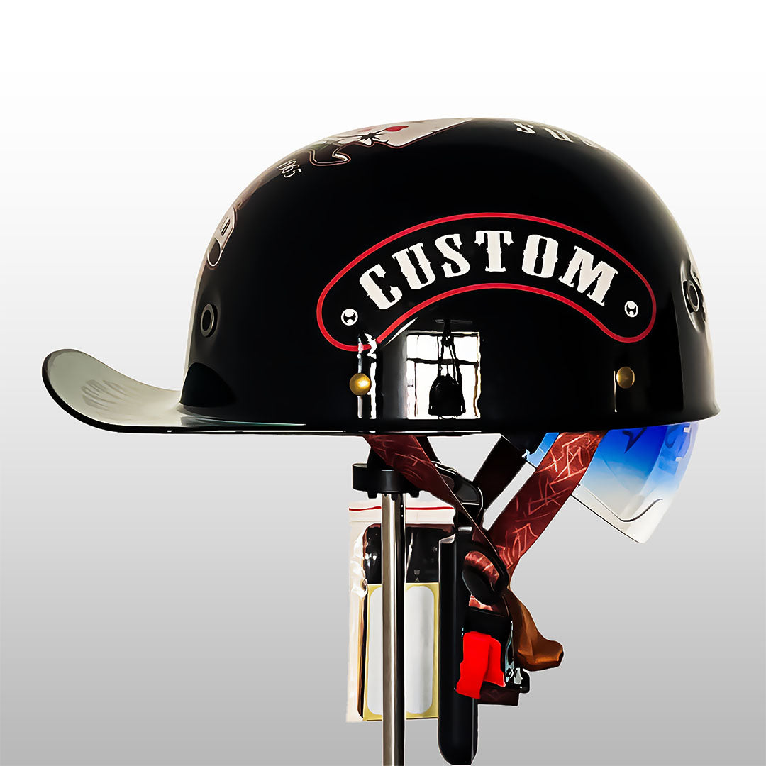 Casque de moto style casquette de baseball homologué ECE et DOT