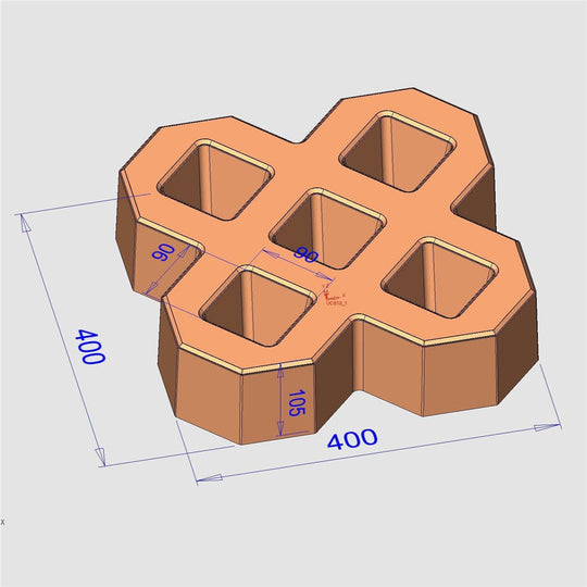 Moule de Pavé Carré pour Aménagement Extérieur 3