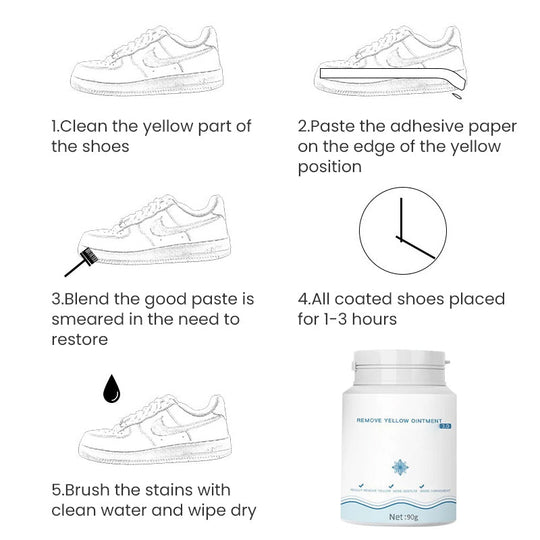 Nettoyant Chaussures Blanches Gel pour Restauration Éclat 3