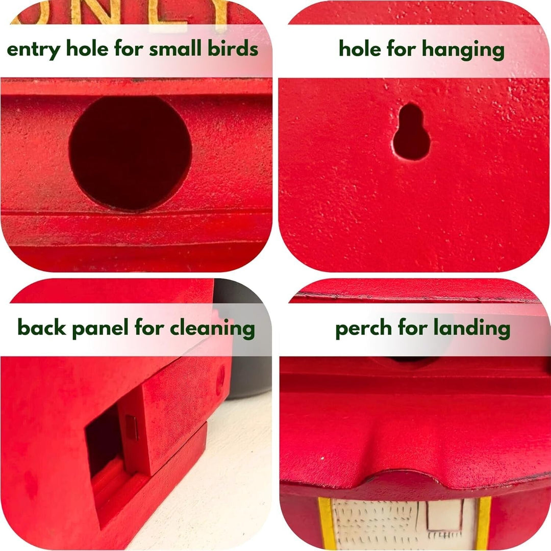 Nichoir Oiseau Suspendu Décoratif Maison Pour Oiseaux Design Boîte Aux Lettres 3