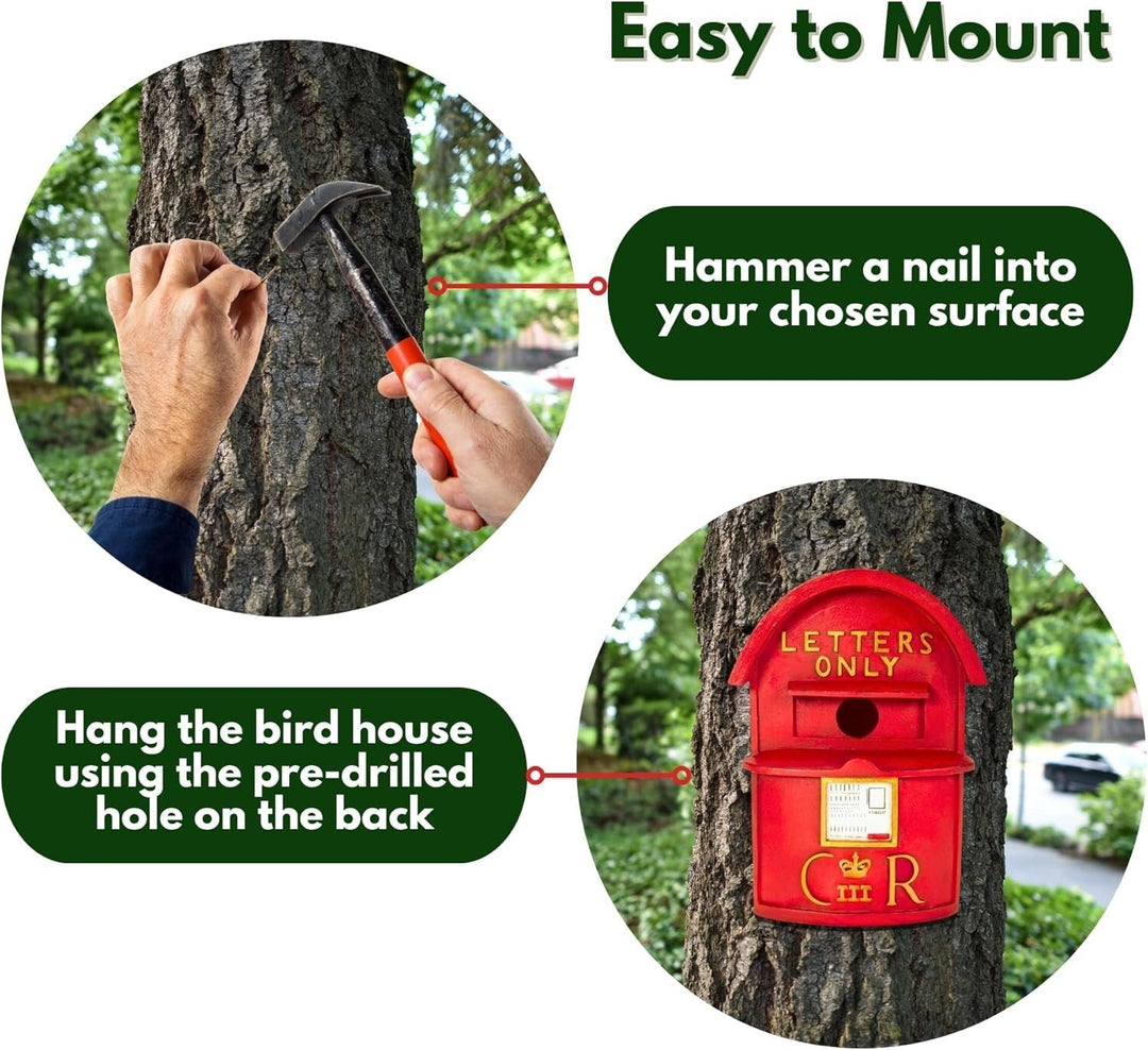 Nichoir Oiseau Suspendu Décoratif Maison Pour Oiseaux Design Boîte Aux Lettres 7